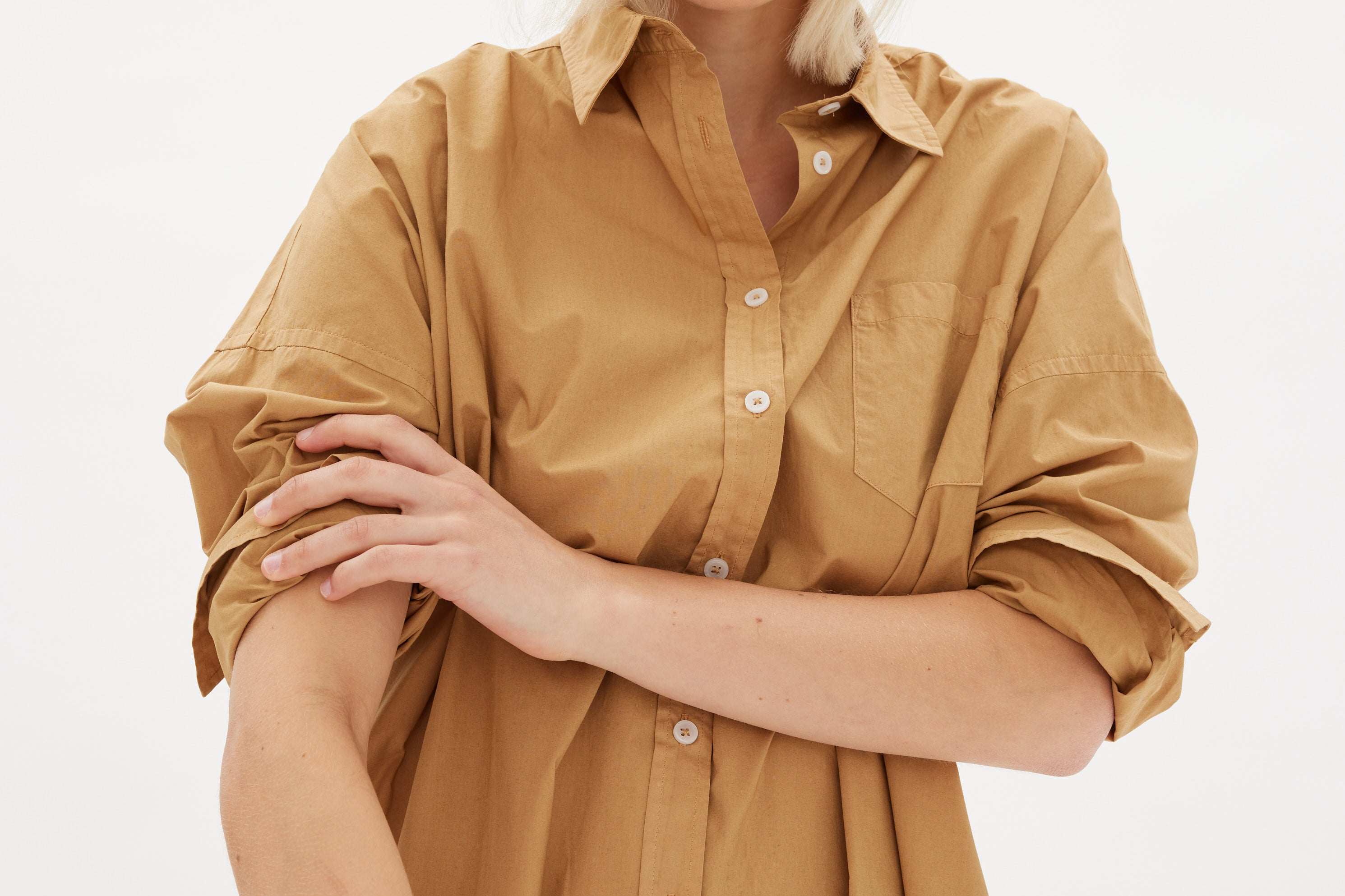 Chiara Shirt Dress Maxi - Toffee - Apparel