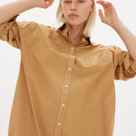 Chiara Shirt Dress Maxi - Toffee - Apparel