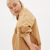 Chiara Shirt Dress Maxi - Toffee - Apparel