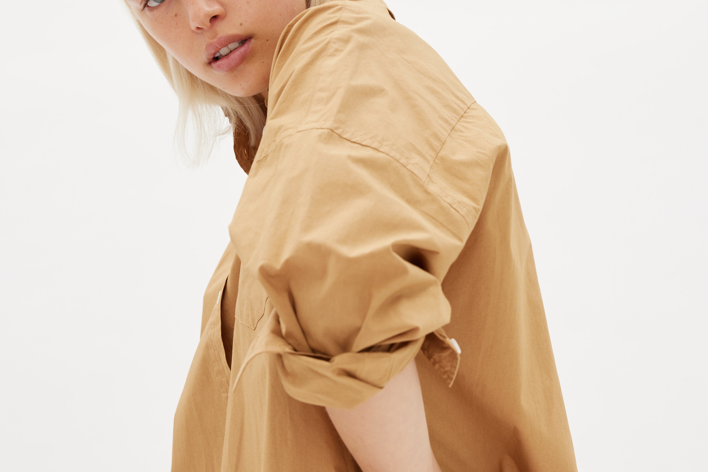 Chiara Shirt Dress Maxi - Toffee - Apparel