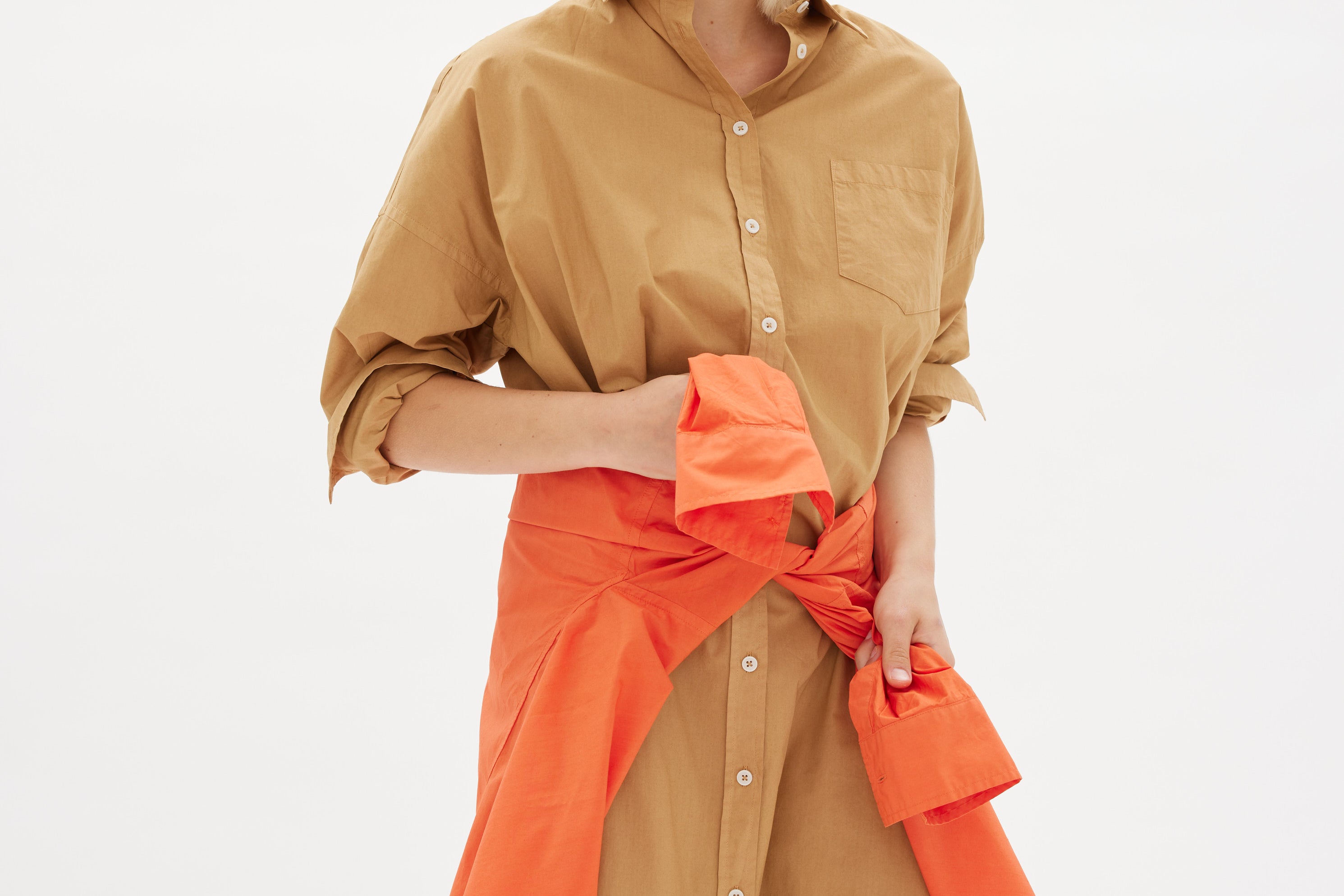 Chiara Shirt Dress Maxi - Toffee - Apparel