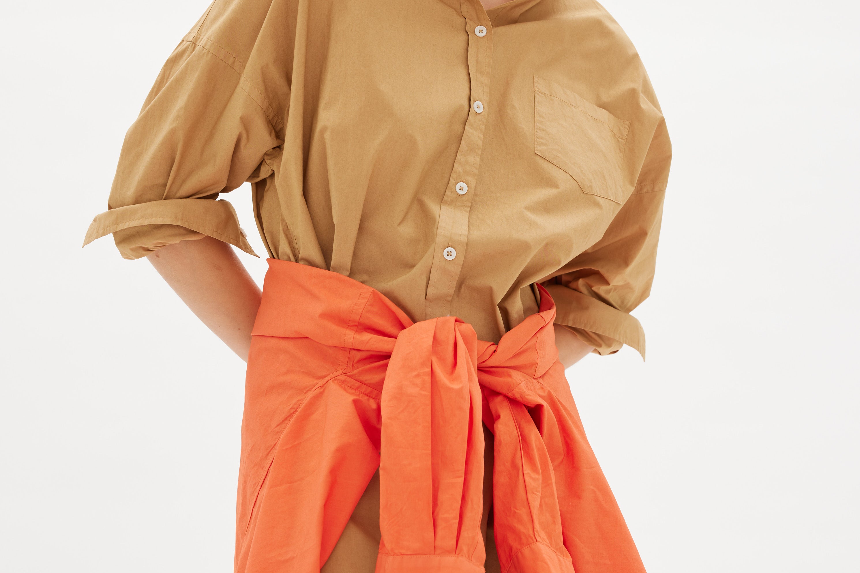 Chiara Shirt Dress Maxi - Toffee - Apparel