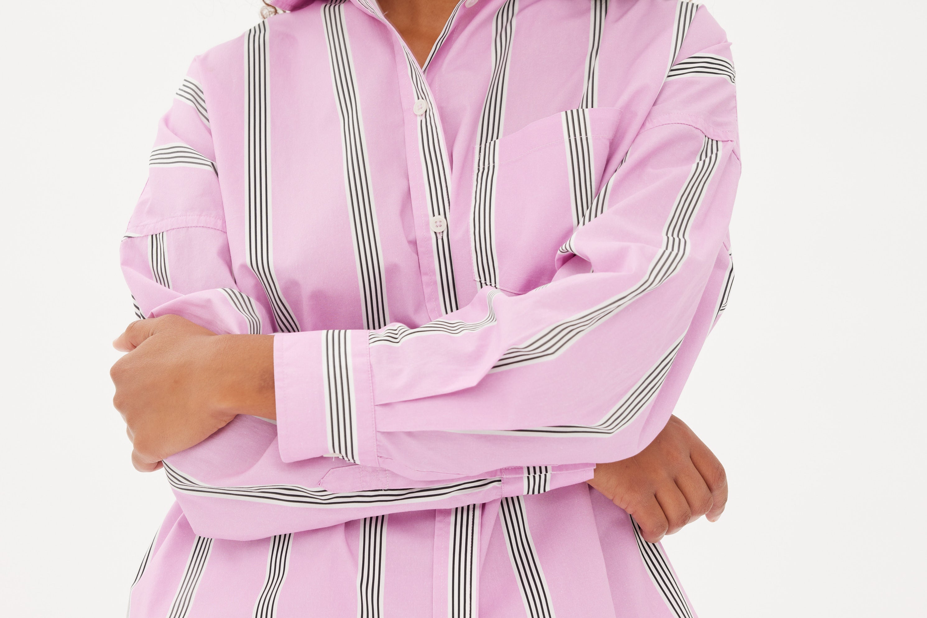Chiara Shorts - Striped Pink/White/Black - Apparel