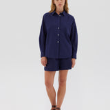 The Chiara Shirt - Navy - Apparel