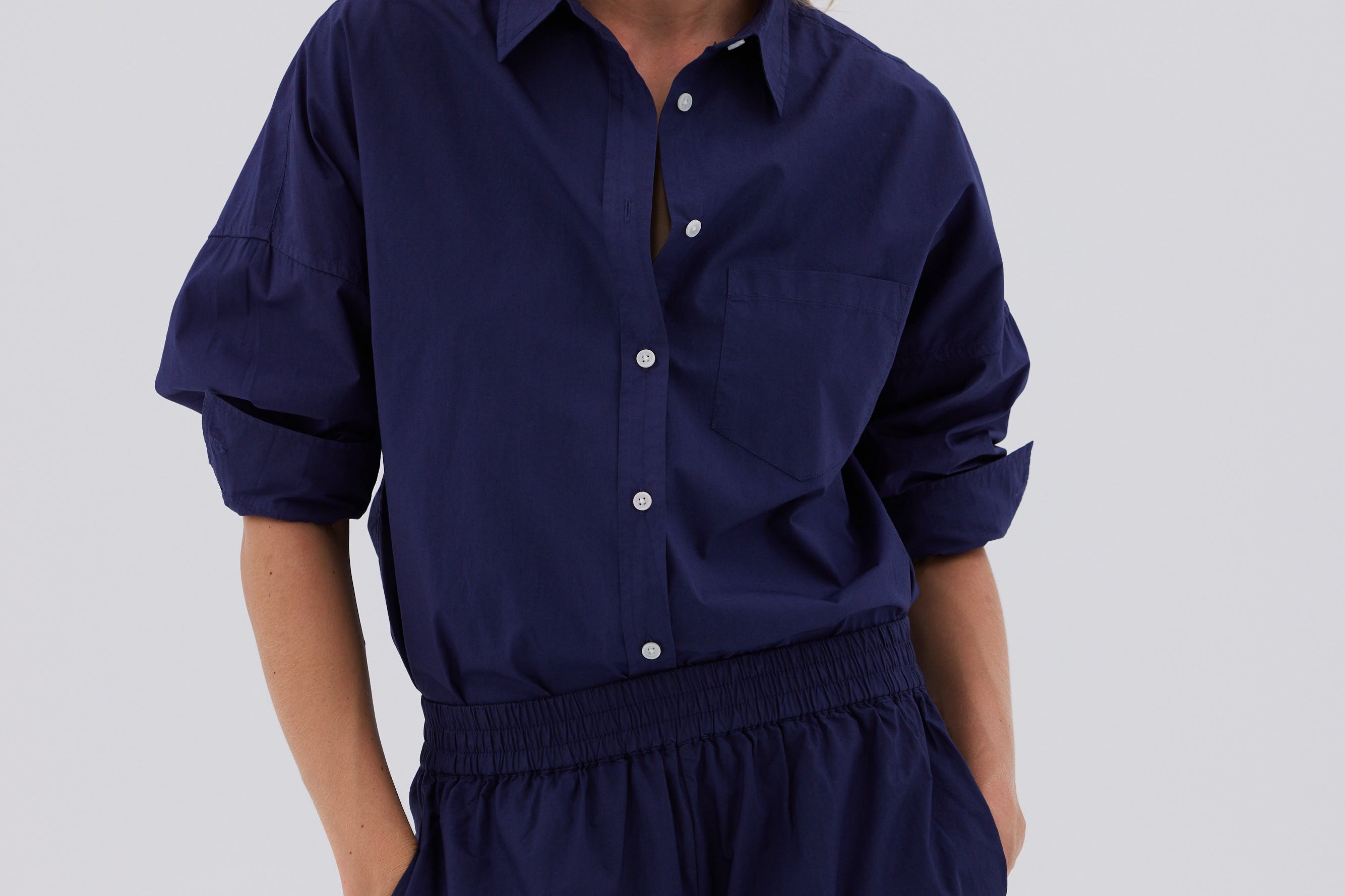 The Chiara Shirt - Navy - Apparel