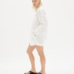 White cotton Chiara button-up shirt - classic relaxed fit