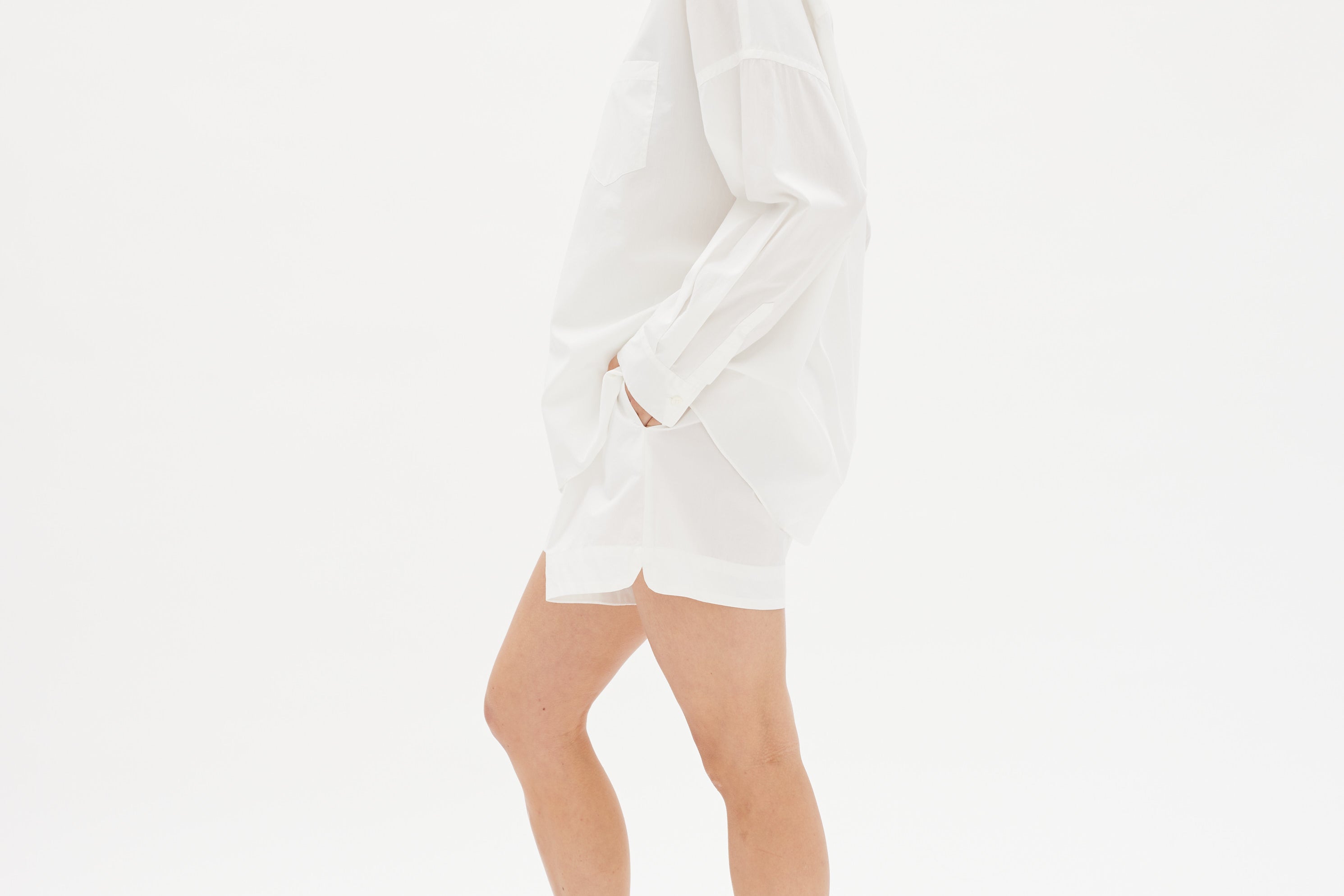 White cotton Chiara button-up shirt - classic relaxed fit