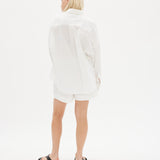 White cotton Chiara button-up shirt - classic relaxed fit