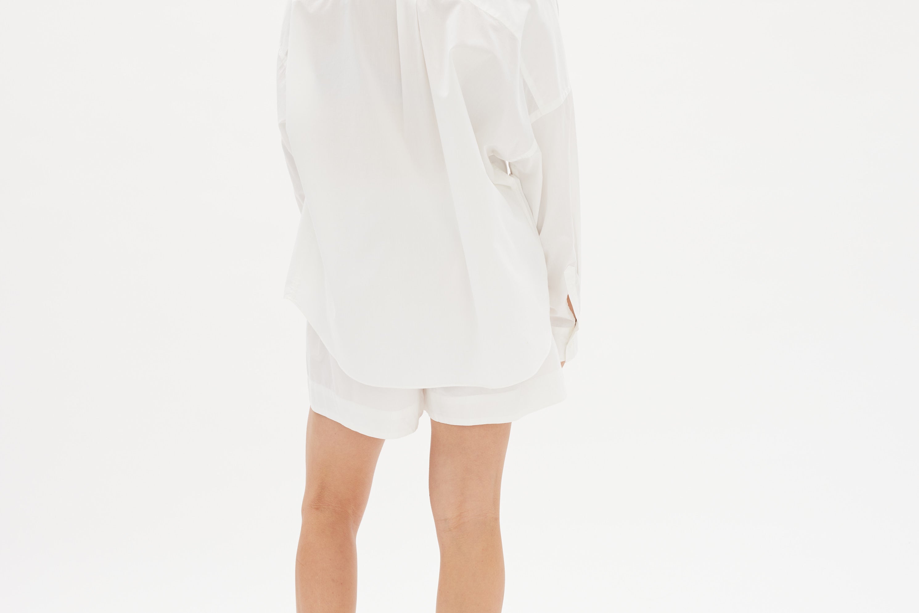 White cotton Chiara button-up shirt - classic relaxed fit