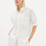 White cotton Chiara button-up shirt - classic relaxed fit