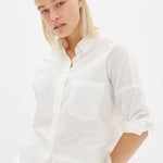 White cotton Chiara button-up shirt - classic relaxed fit