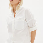 White cotton Chiara button-up shirt - classic relaxed fit
