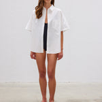 The Chiara Short Sleeve Shirt - White - Apparel
