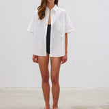 The Chiara Short Sleeve Shirt - White - Apparel