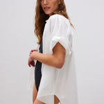The Chiara Short Sleeve Shirt - White - Apparel