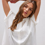 The Chiara Short Sleeve Shirt - White - Apparel