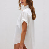 The Chiara Short Sleeve Shirt - White - Apparel