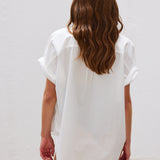 The Chiara Short Sleeve Shirt - White - Apparel