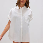 The Chiara Short Sleeve Shirt - White - Apparel