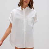 The Chiara Short Sleeve Shirt - White - Apparel