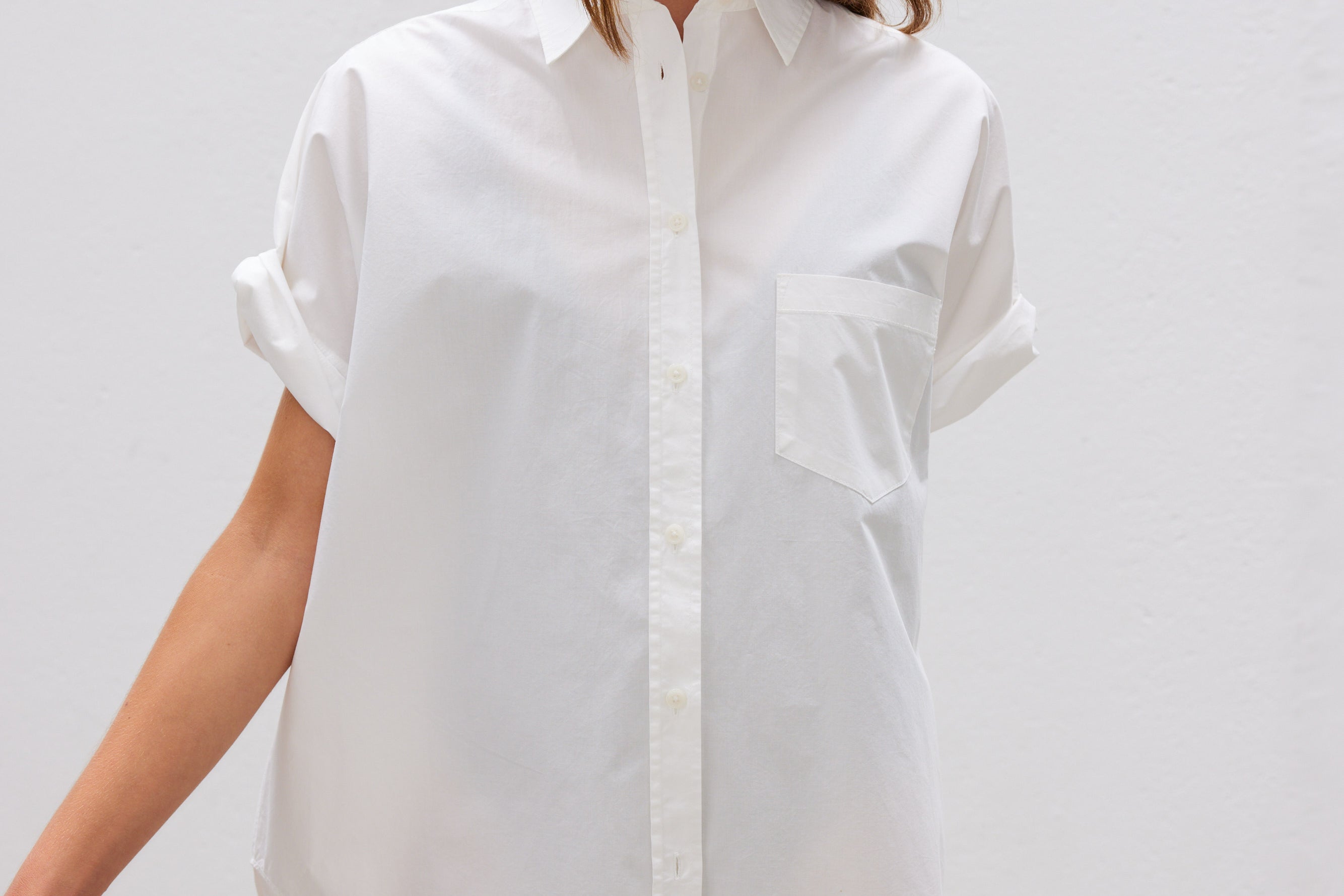 The Chiara Short Sleeve Shirt - White - Apparel