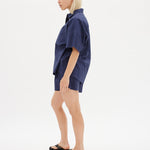 The Chiara Short Sleeve Shirt - Navy - Apparel