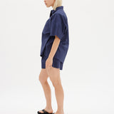The Chiara Short Sleeve Shirt - Navy - Apparel