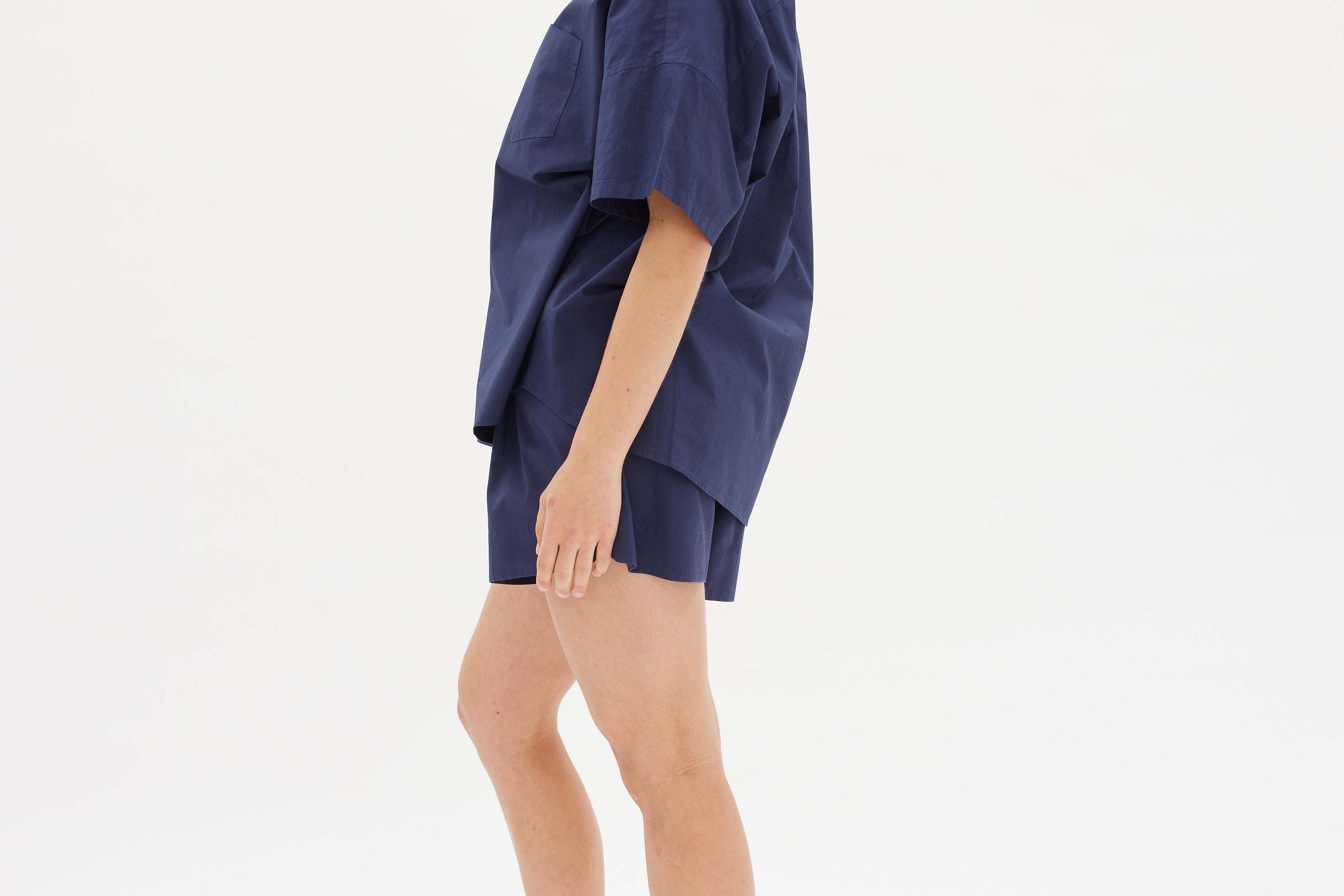 The Chiara Short Sleeve Shirt - Navy - Apparel