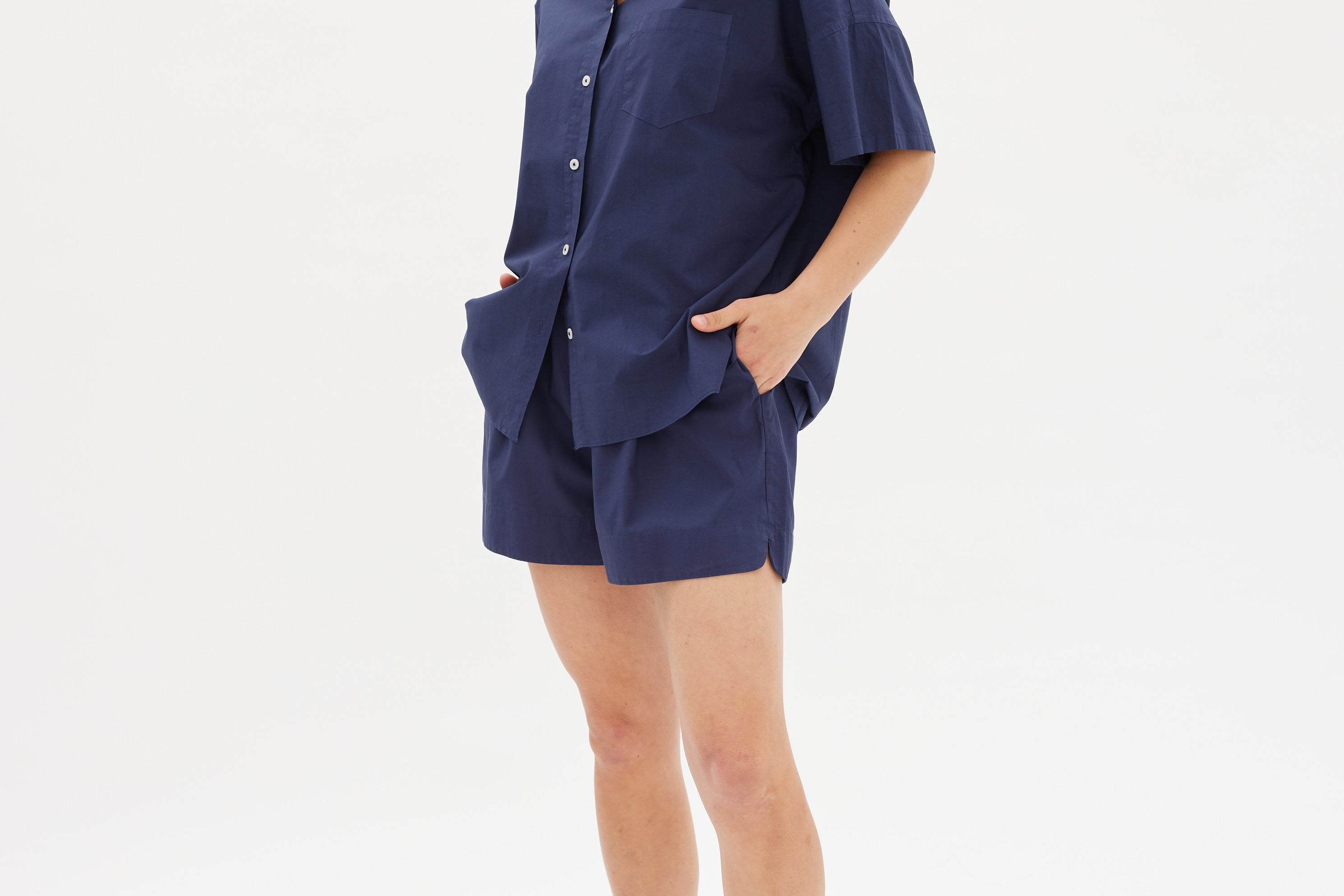 The Chiara Short Sleeve Shirt - Navy - Apparel
