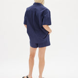 The Chiara Short Sleeve Shirt - Navy - Apparel