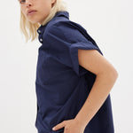 The Chiara Short Sleeve Shirt - Navy - Apparel