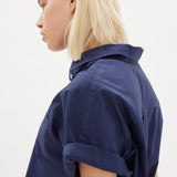 The Chiara Short Sleeve Shirt - Navy - Apparel