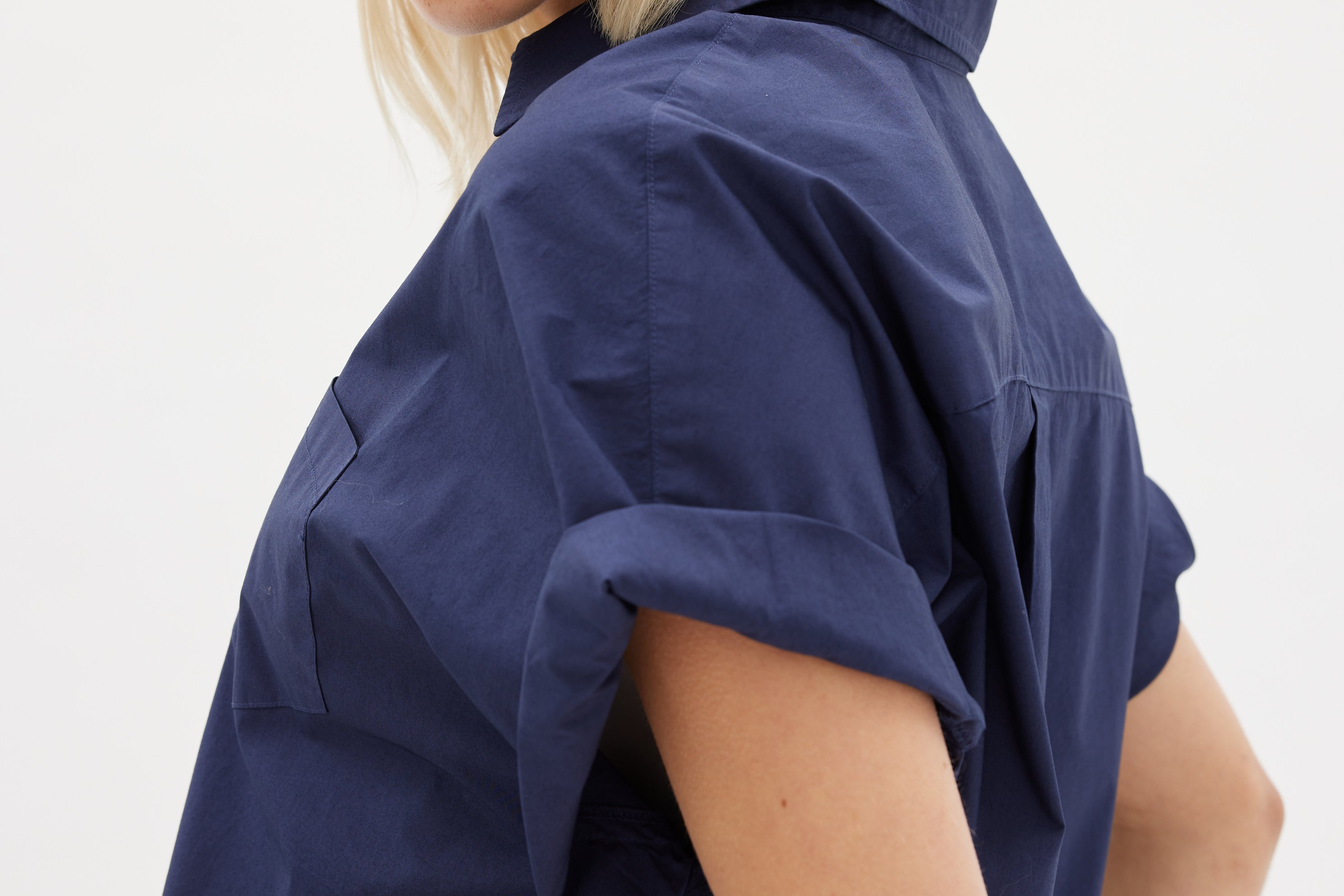 The Chiara Short Sleeve Shirt - Navy - Apparel
