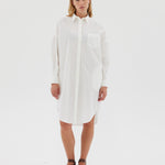 The Chiara Shirt Dress - White - Apparel