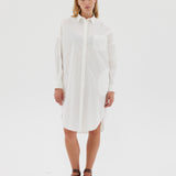 The Chiara Shirt Dress - White - Apparel