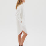 The Chiara Shirt Dress - White - Apparel