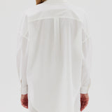 White cotton Chiara button-up shirt - classic relaxed fit