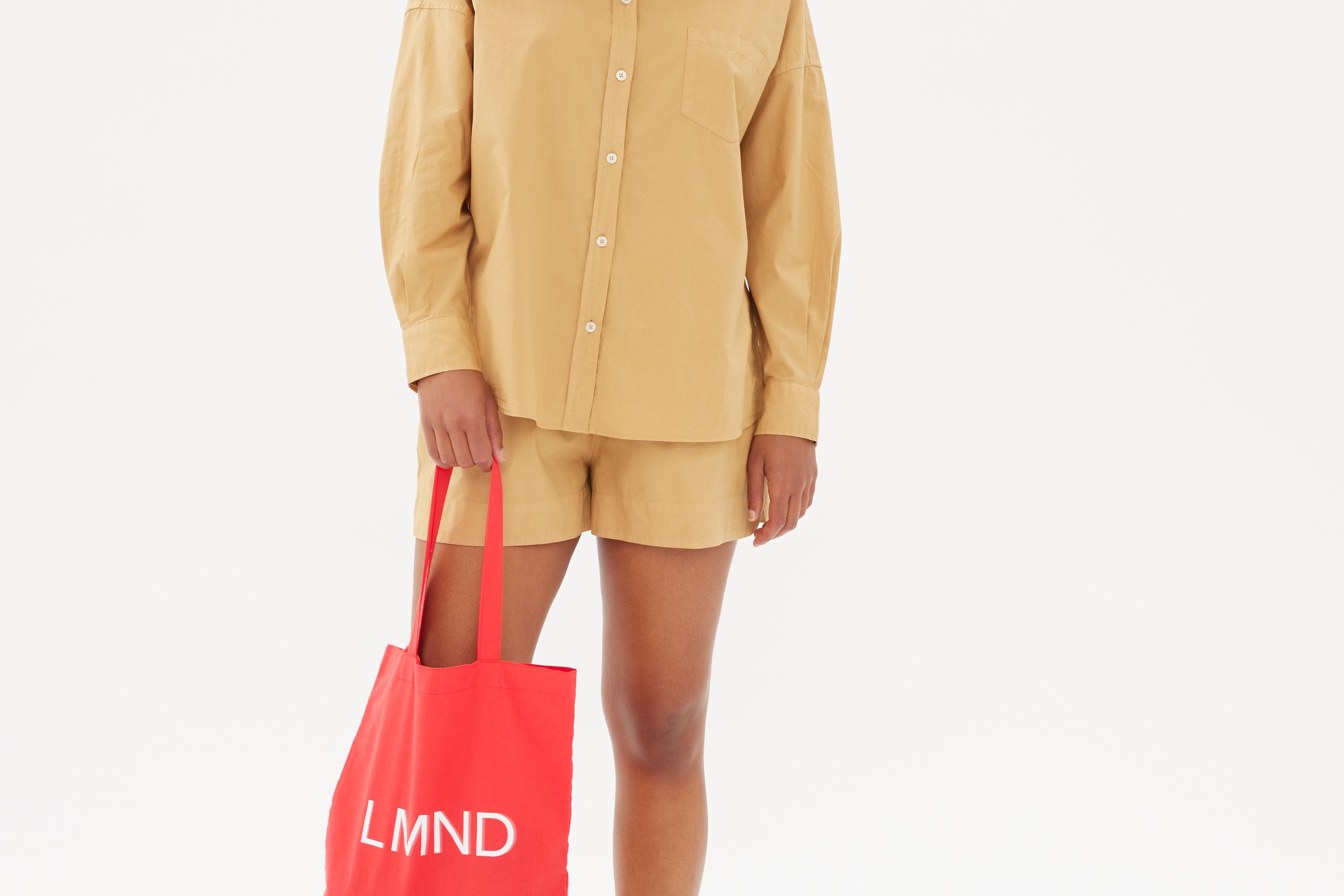 The LMND Cotton tote - Real Red - Real Red