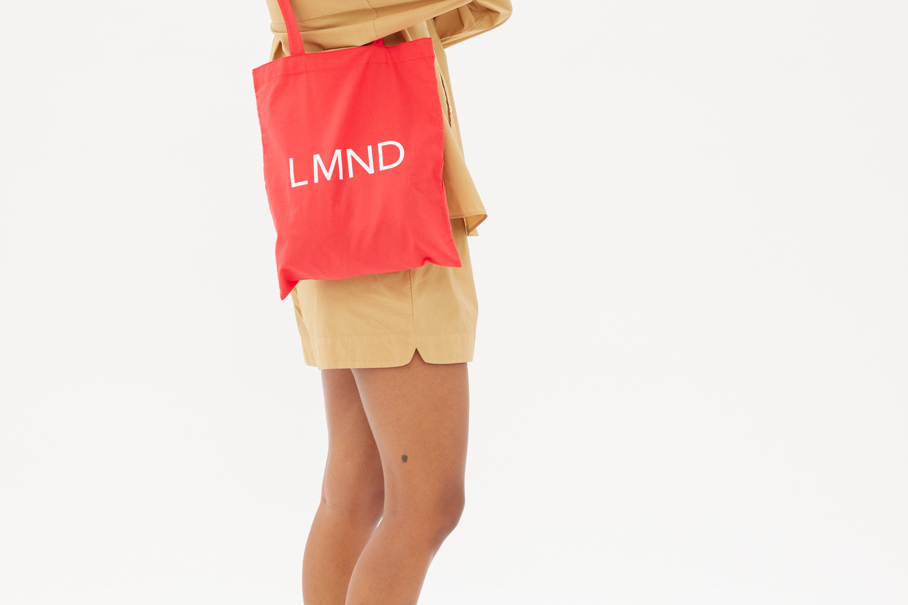 The LMND Cotton tote - Real Red - Real Red