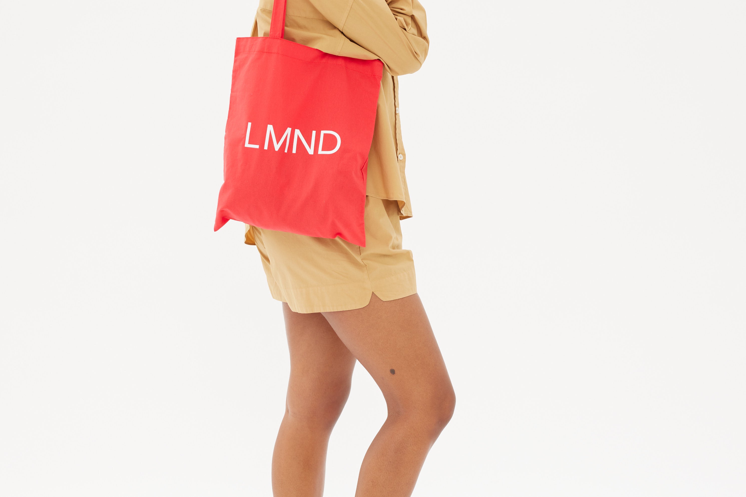 The LMND Cotton tote - Real Red - Real Red