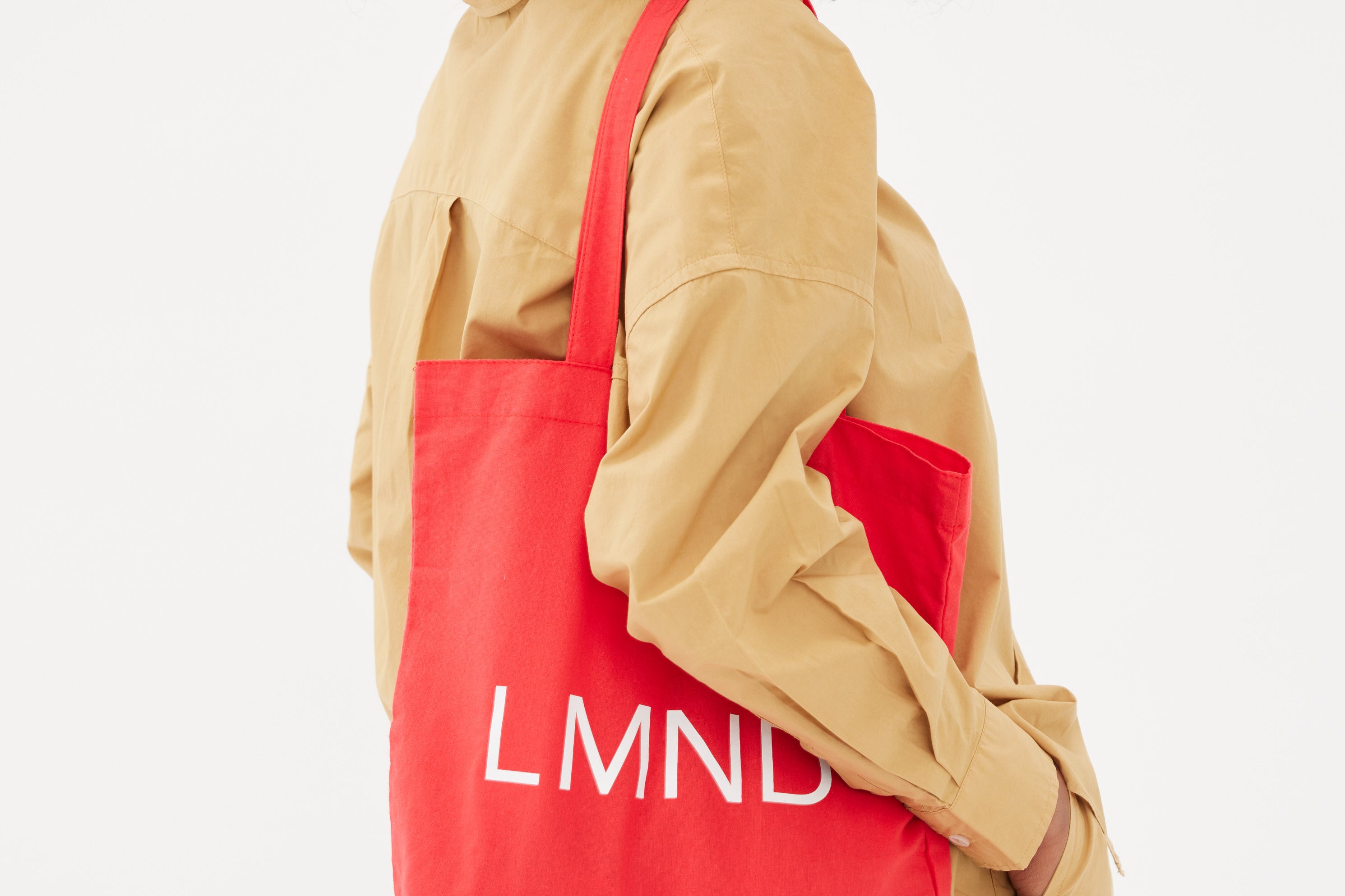 The LMND Cotton tote - Real Red - Real Red