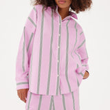 Chiara Shorts - Striped Pink/White/Black - Apparel