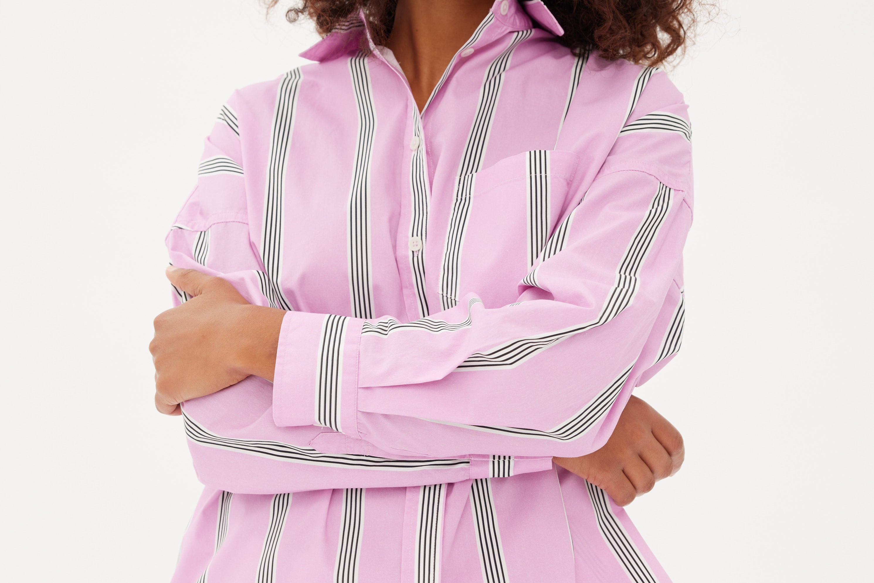 Chiara Shorts - Striped Pink/White/Black - Apparel