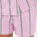 Chiara Shorts - Striped Pink/White/Black - Apparel