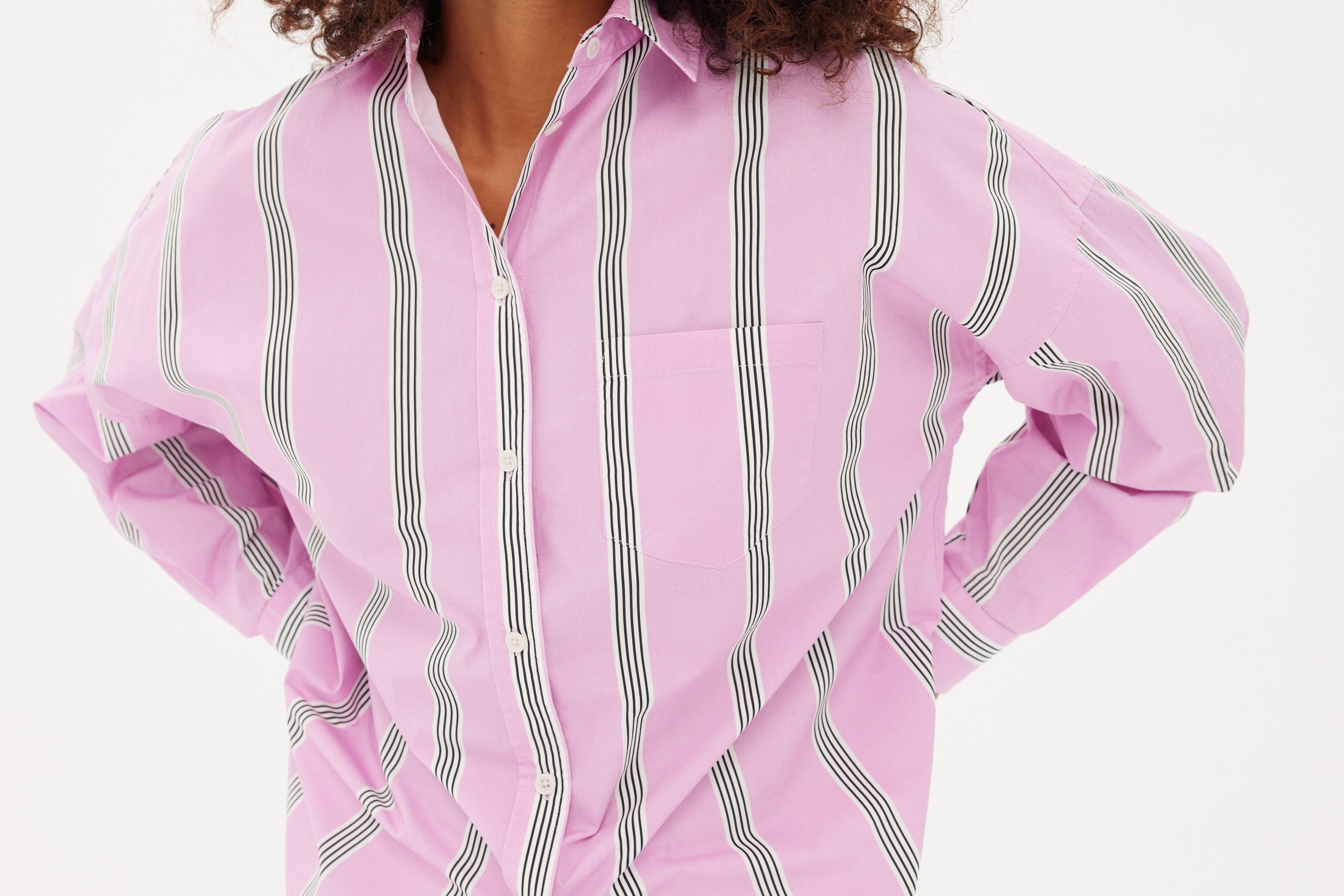 Chiara Shorts - Striped Pink/White/Black - Apparel