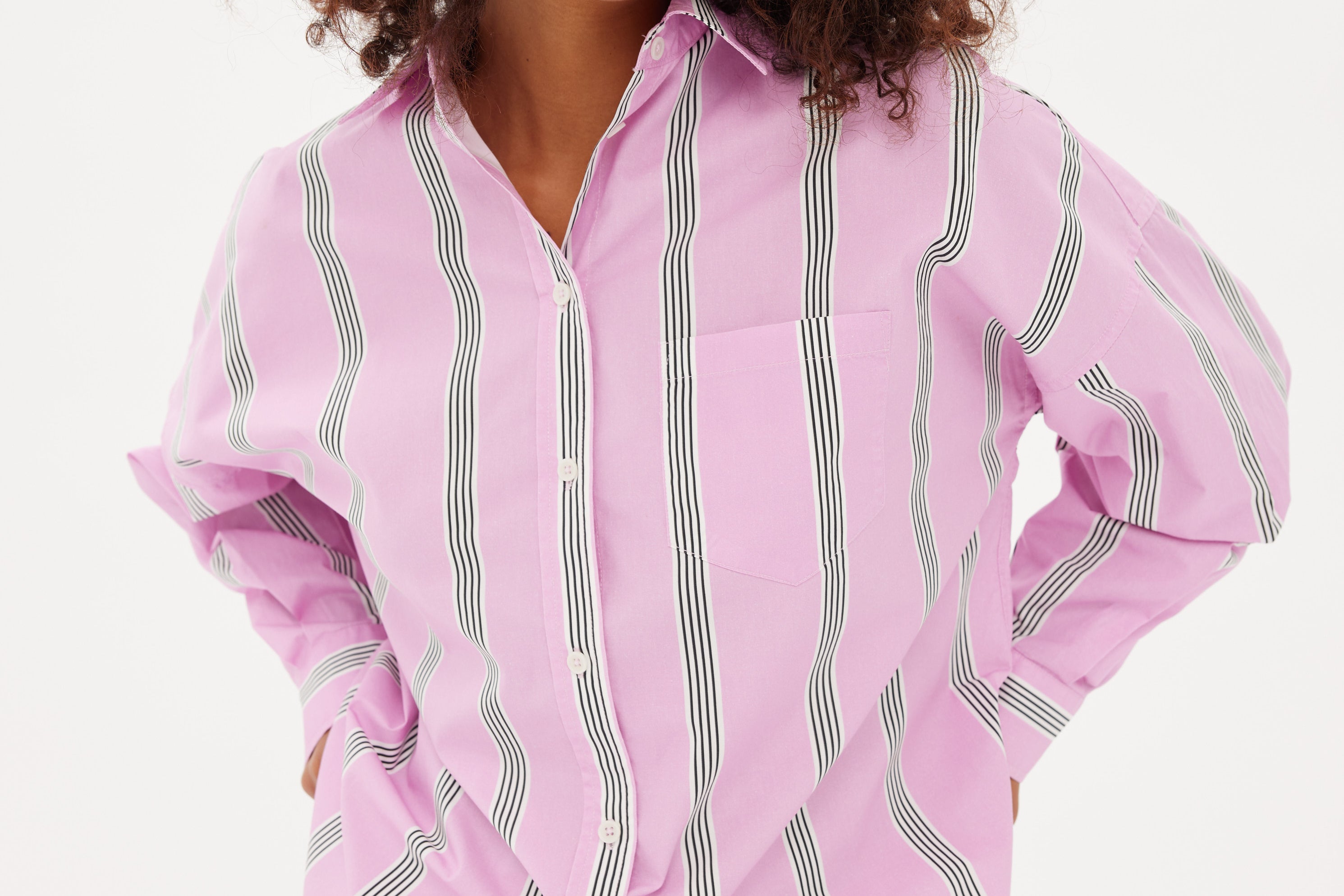 Chiara Shorts - Striped Pink/White/Black - Apparel