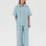 Marala Short Sleeve Shirt - Sage / Teal - Shirts & Tops