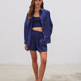 The Chiara Shirt - Navy - Apparel