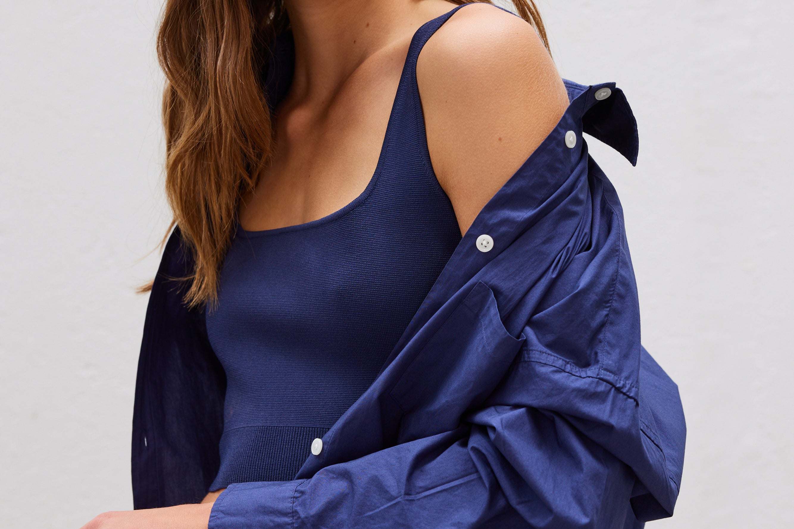 The Chiara Shirt - Navy - Apparel