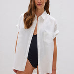 The Chiara Short Sleeve Shirt - White - Apparel